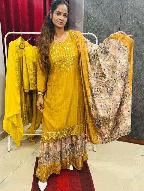 Saanjh_Festive_collection #reels #sharara #suit #stitched #instagood #instamood #instapic #suitcollections